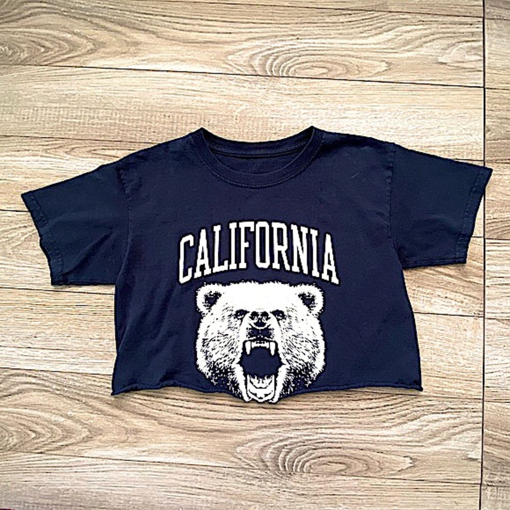 Brandy Melville Navy blue california crop top XS